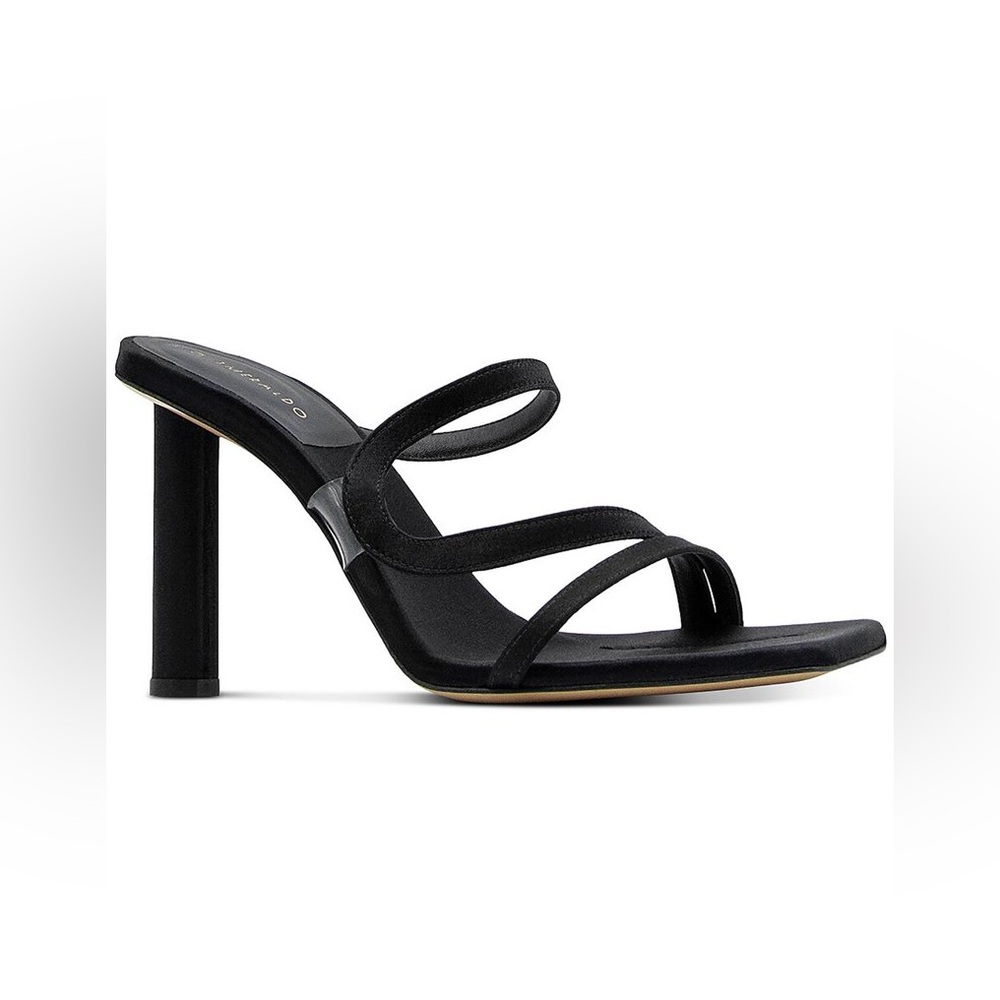 ILIO SMERALDO x Maeve Reilly Black Strappy Leather Mule Sz 38 like sz 7.5/8 BNWB